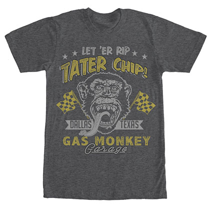 Gas Monkey Garage Tater Chips Gray T-Shirt