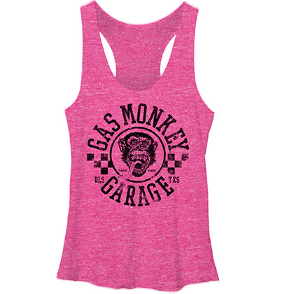 Gas Monkey Garage Rally Pink Heather Juniors Tank Top