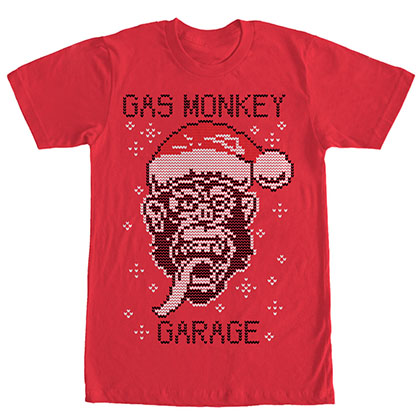 Gas Monkey Garage Knit Monkey Red T-Shirt