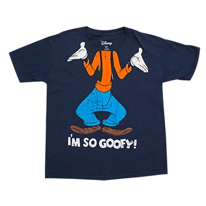 Disney I'm So Goofy Youth Boys Navy Blue Tee Shirt