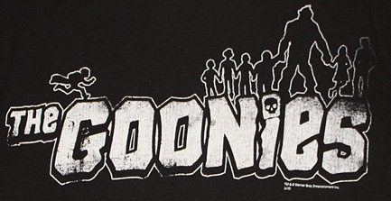 T-shirt Homme The Goonies Logo Silhouette - Marque Hybris, 100% Coton, Noir