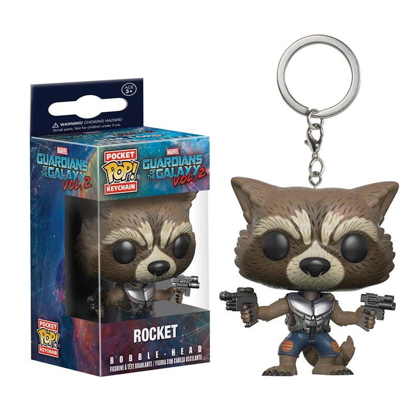Guardians Of The Galaxy Funko Pop Rocket Raccoon Pocket Keychain Guardians Of The Galaxy Funko Pop Rocket Raccoon Pocket Keychain