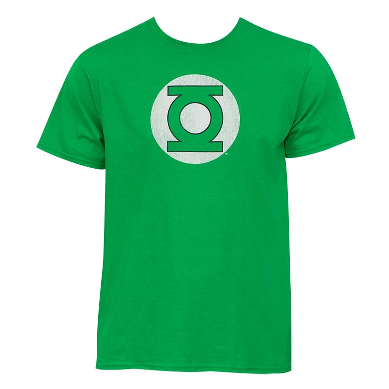 Green Lantern Distressed Logo Kelly Green Graphic T-Shirt Green Lantern Distressed Logo Kelly Green Graphic T-Shirt