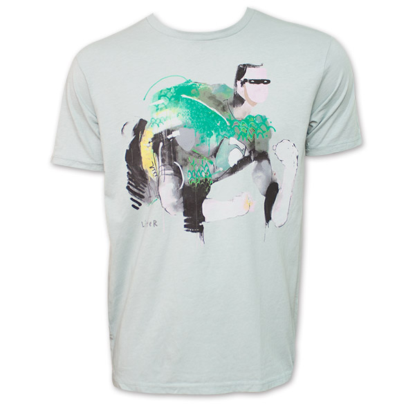 Junk Food Brand Green Lantern Lister Portrait T Shirt - Mint Green Junk Food Brand Green Lantern Lister Portrait T Shirt - Mint Green