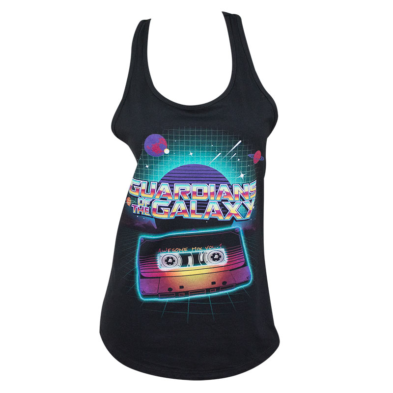 Guardians Of The Galaxy Ladies Racerback Mixtape Tank Top Guardians Of The Galaxy Ladies Racerback Mixtape Tank Top