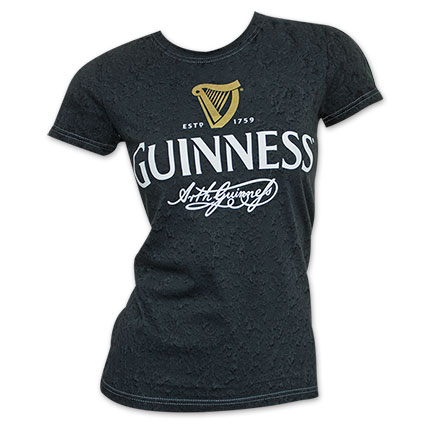 Guinness Brewery Women's Black Logo Tee Shirt