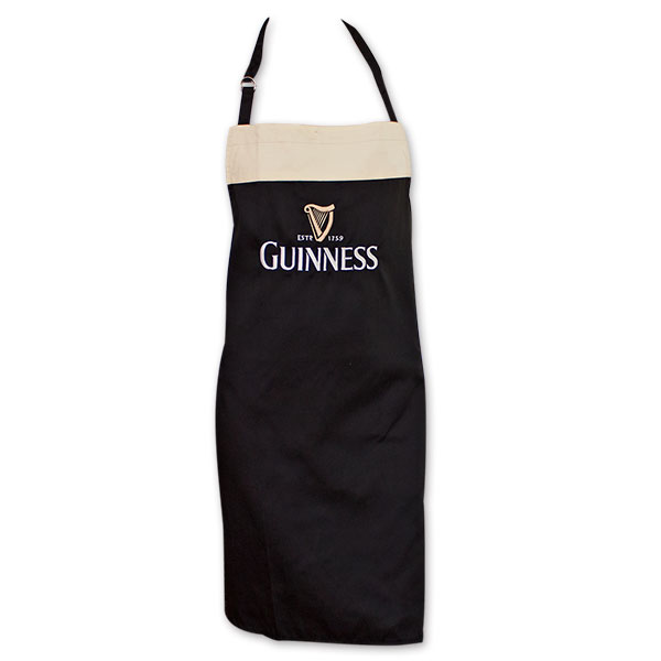 Guinness Embroidered Chef's Adjustable Apron - Black Guinness Embroidered Chef's Adjustable Apron - Black