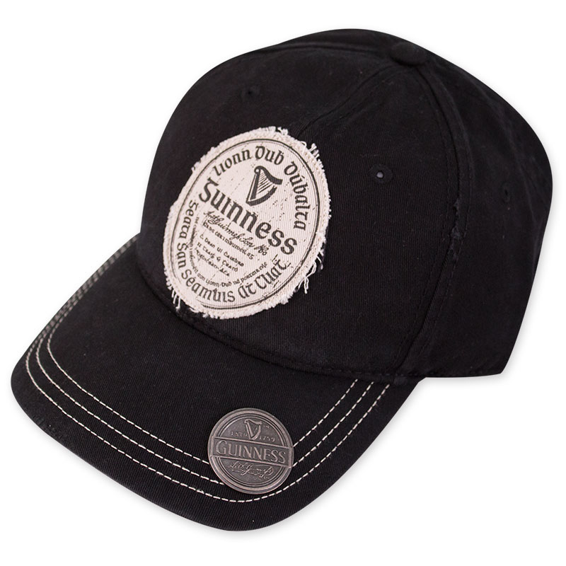 Guinness Black Gaelic Label Beer Opener Hat