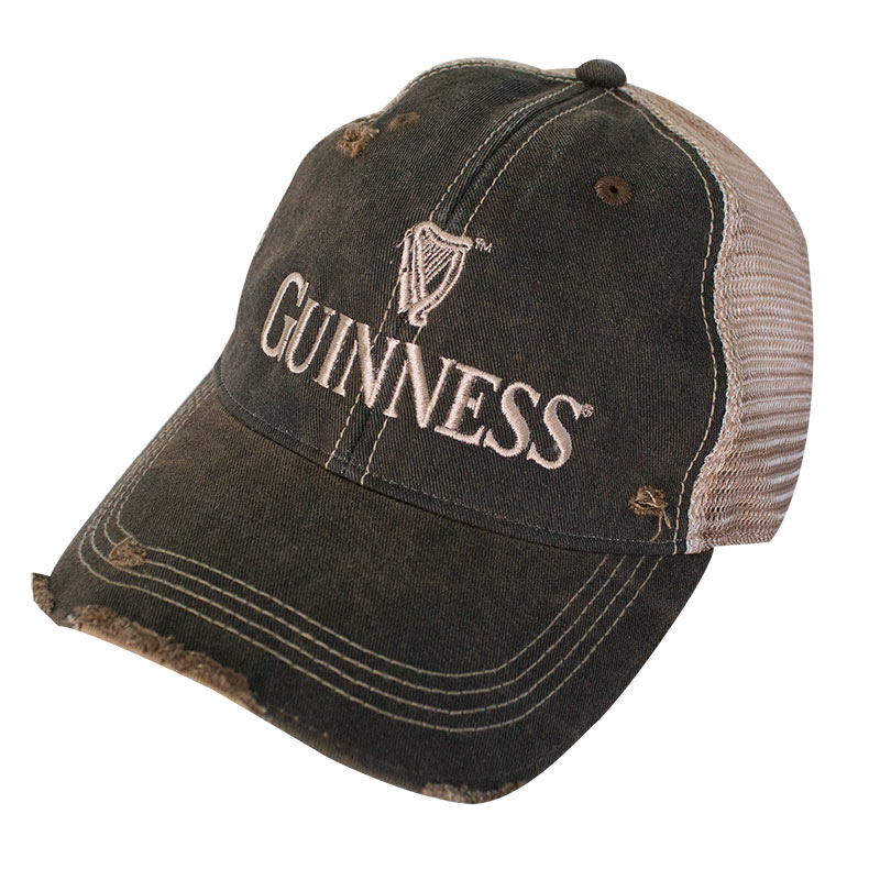 Guinness Brown Harp Logo Mesh Trucker Hat Guinness Brown Harp Logo Mesh Trucker Hat