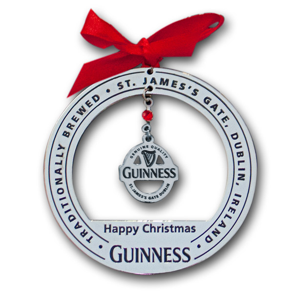 guinness label chrome christmas tree ornament guinness label chrome christmas tree ornament