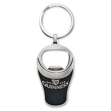 Guinness Glass Bottle Opener Keychain