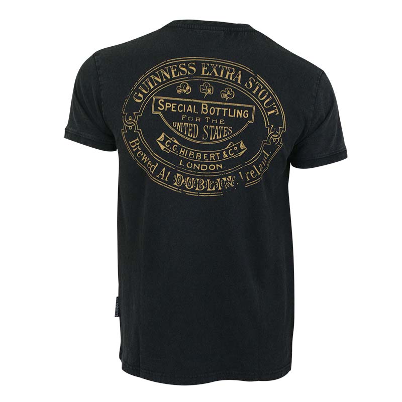 Guinness Men's Black Faded Logo T-Shirt Guinness Men's Black Faded Logo T-Shirt