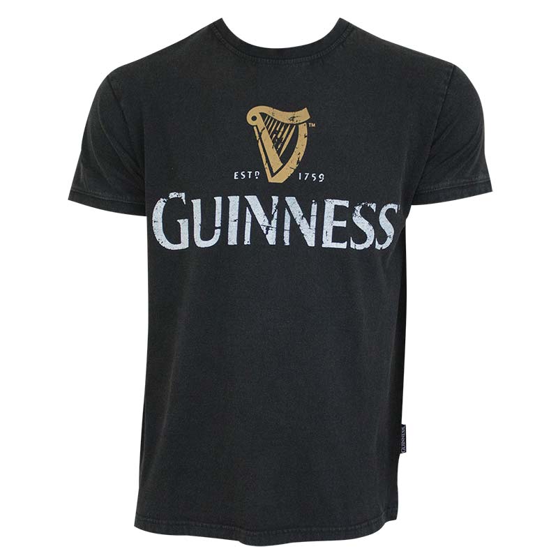 Guinness Men's Black Faded Logo T-Shirt Guinness Men's Black Faded Logo T-Shirt