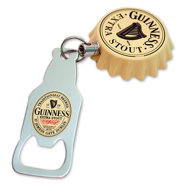 Guinness Beer Retractable Belt Clip Bottle Opener