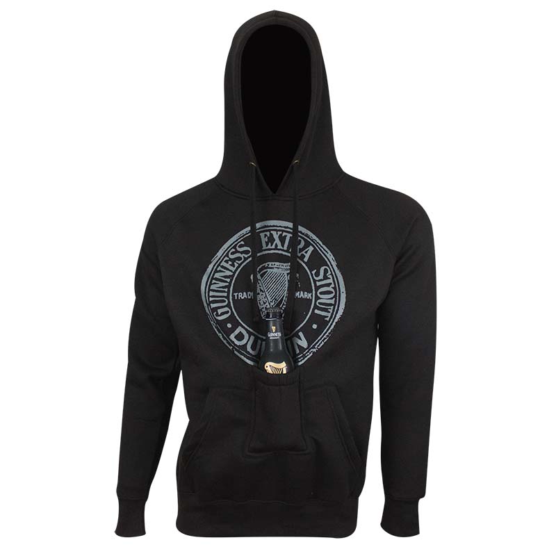 Guinness Men's Black Beer Pouch Hoodie Guinness Men's Black Beer Pouch Hoodie