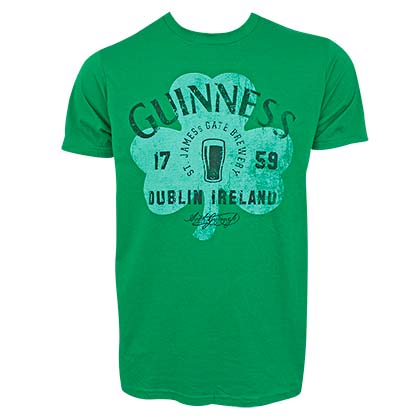 Guinness Clover Green Tee Shirt