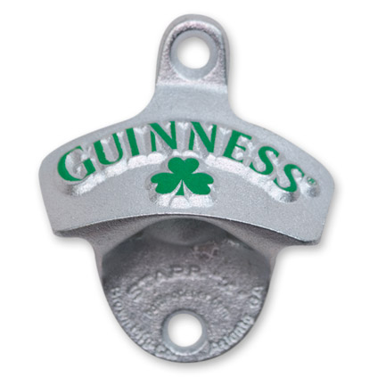Guinness Shamrock-Themed Wall-Mounted Bottle Opener