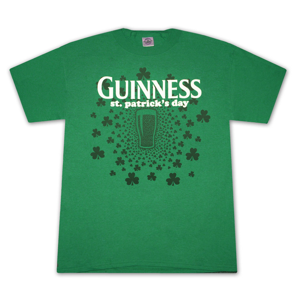 Guinness St. Patrick's Day Shamrocks Green Graphic TShirt