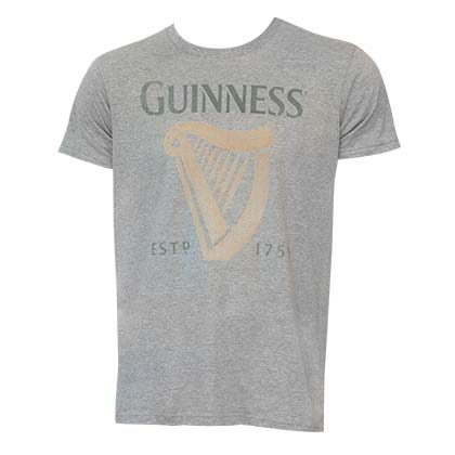 Guinness Harp Logo Grey Shirt