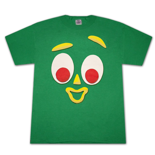 Gumby Jumbo Face Green Graphic T-Shirt