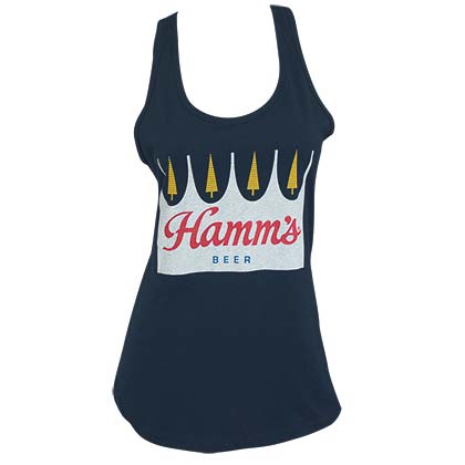 Hamm's Crown Logo Racerback Women's Dark Blue Tank Top