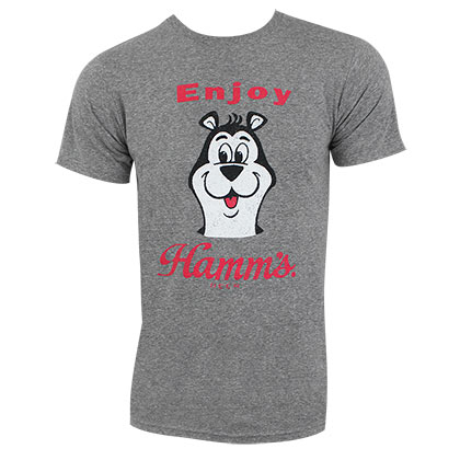 Hamm's Enjoy Bear Retro Brand Men's Gray TShirt