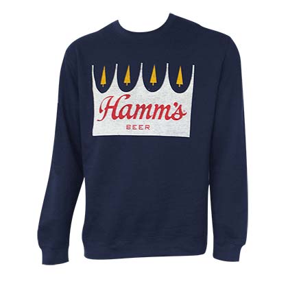 Hamm's Crown Logo Navy Blue Crewneck Sweatshirt