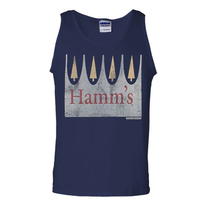 Hamm's Vintage Logo Navy Blue Mens Tank Top