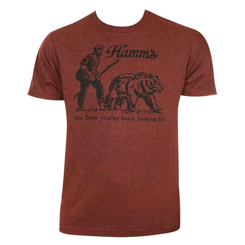 Hamm's Men's Maroon Bear T-Shirt Hamm's Men's Maroon Bear T-Shirt