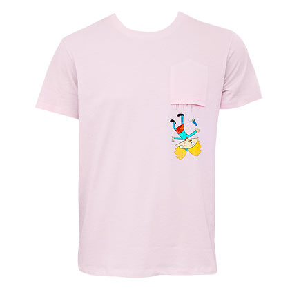 Hey Arnold Falling Out Of Pocket Pink Tee Shirt