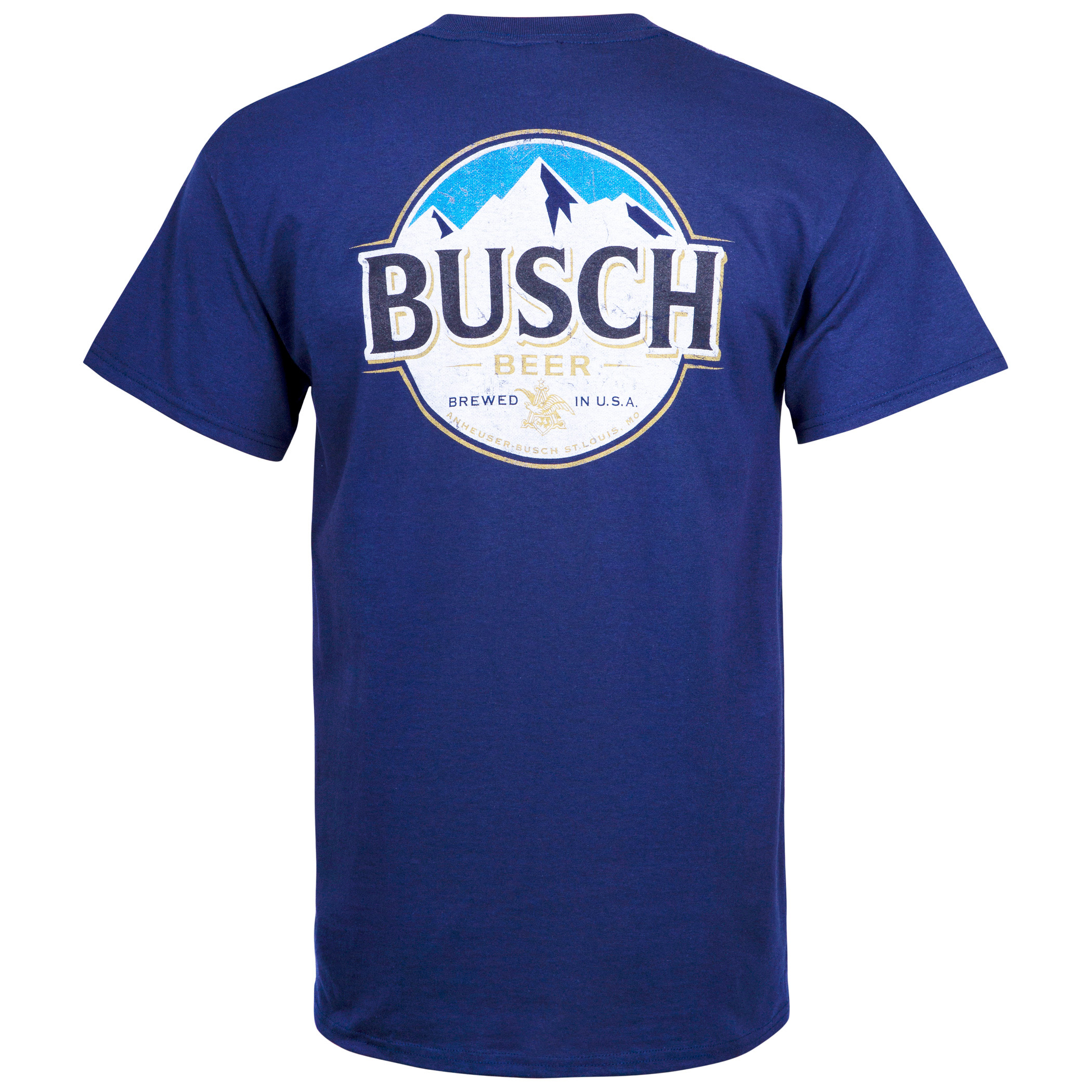 Busch Blue Front And Back Pocket T-Shirt