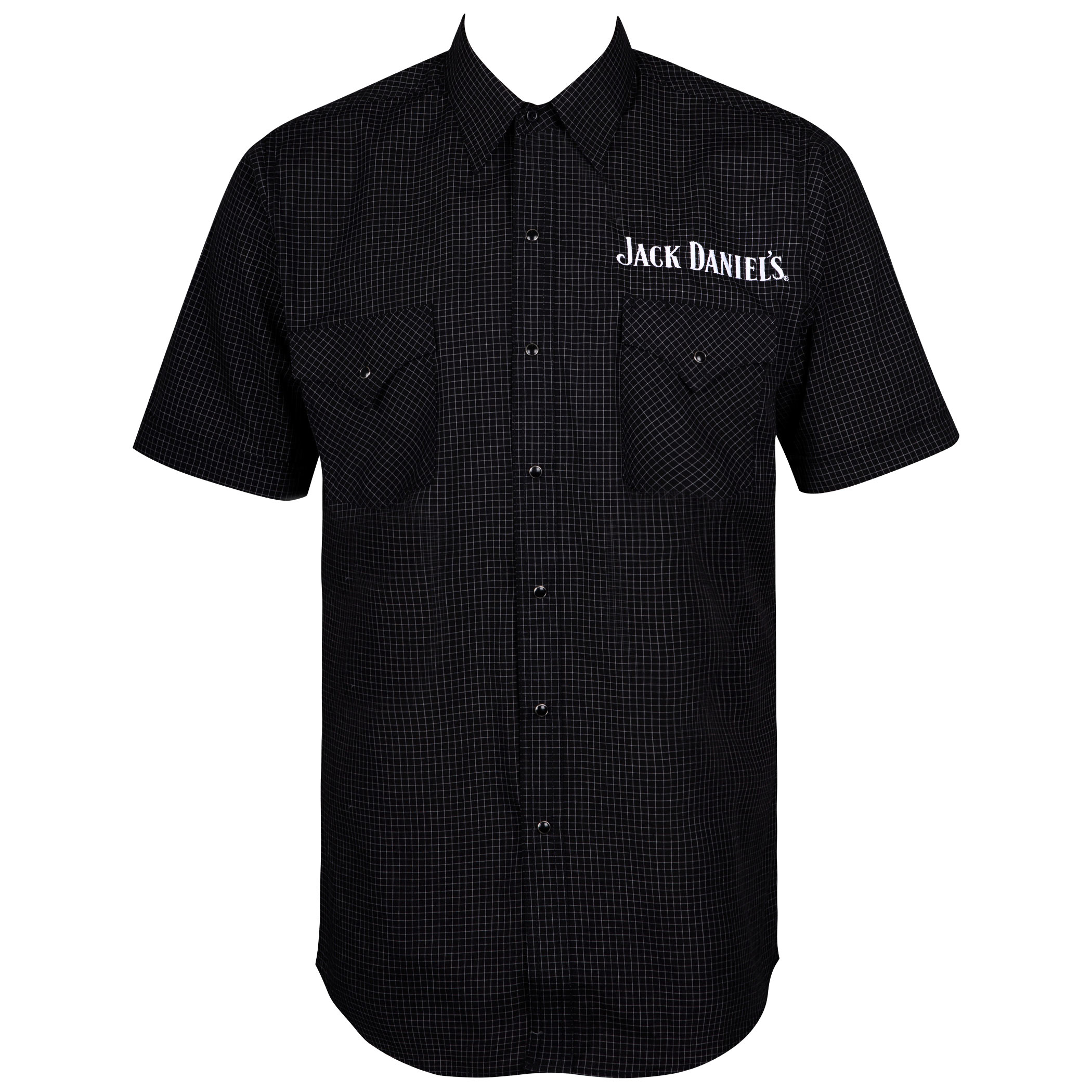 Jack Daniels Mini Checkered Short Sleeve Button Up Shirt Jack Daniels Mini Checkered Short Sleeve Button Up Shirt