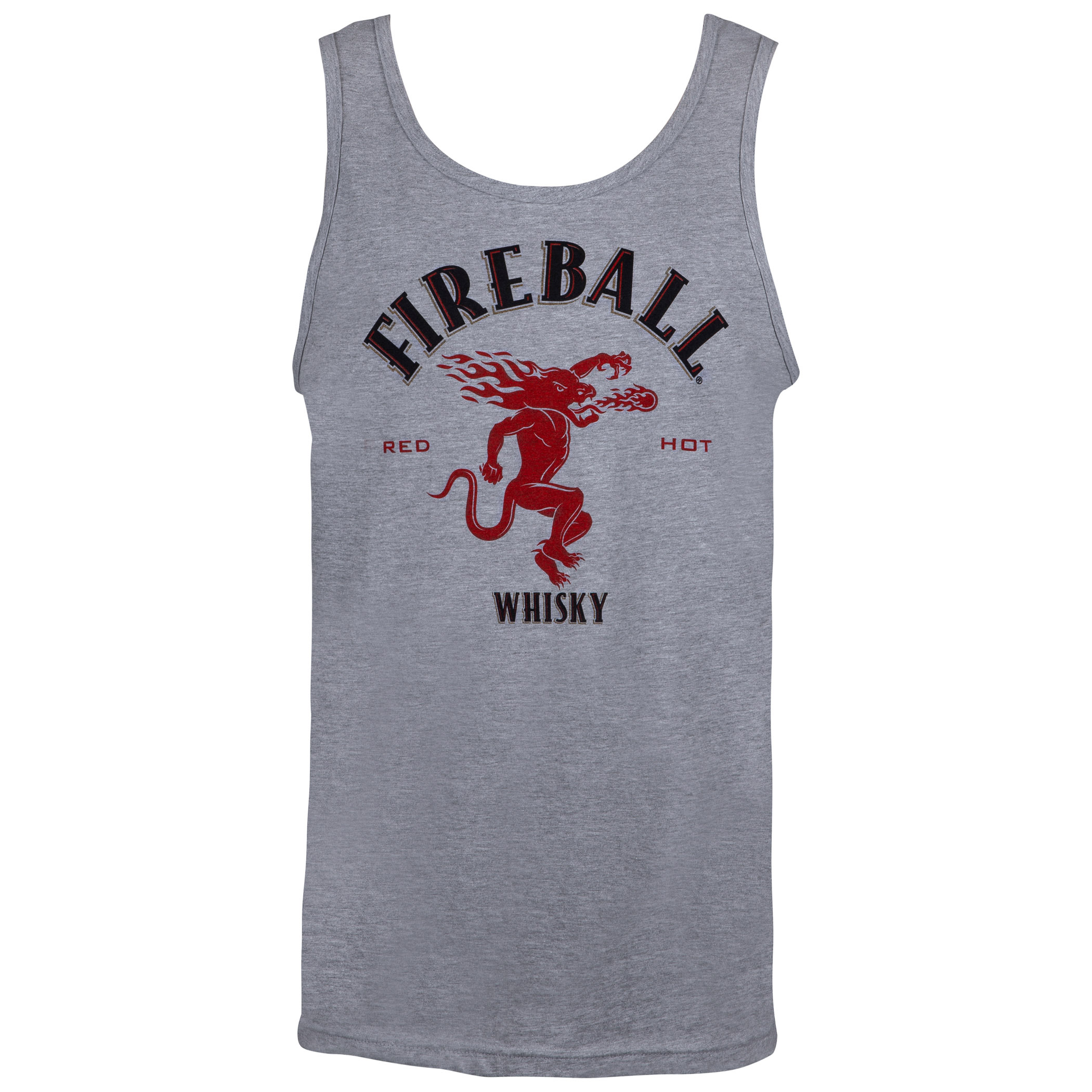 Fireball Whisky Logo Men's Grey Tank Top Fireball Whisky Logo Men's Grey Tank Top