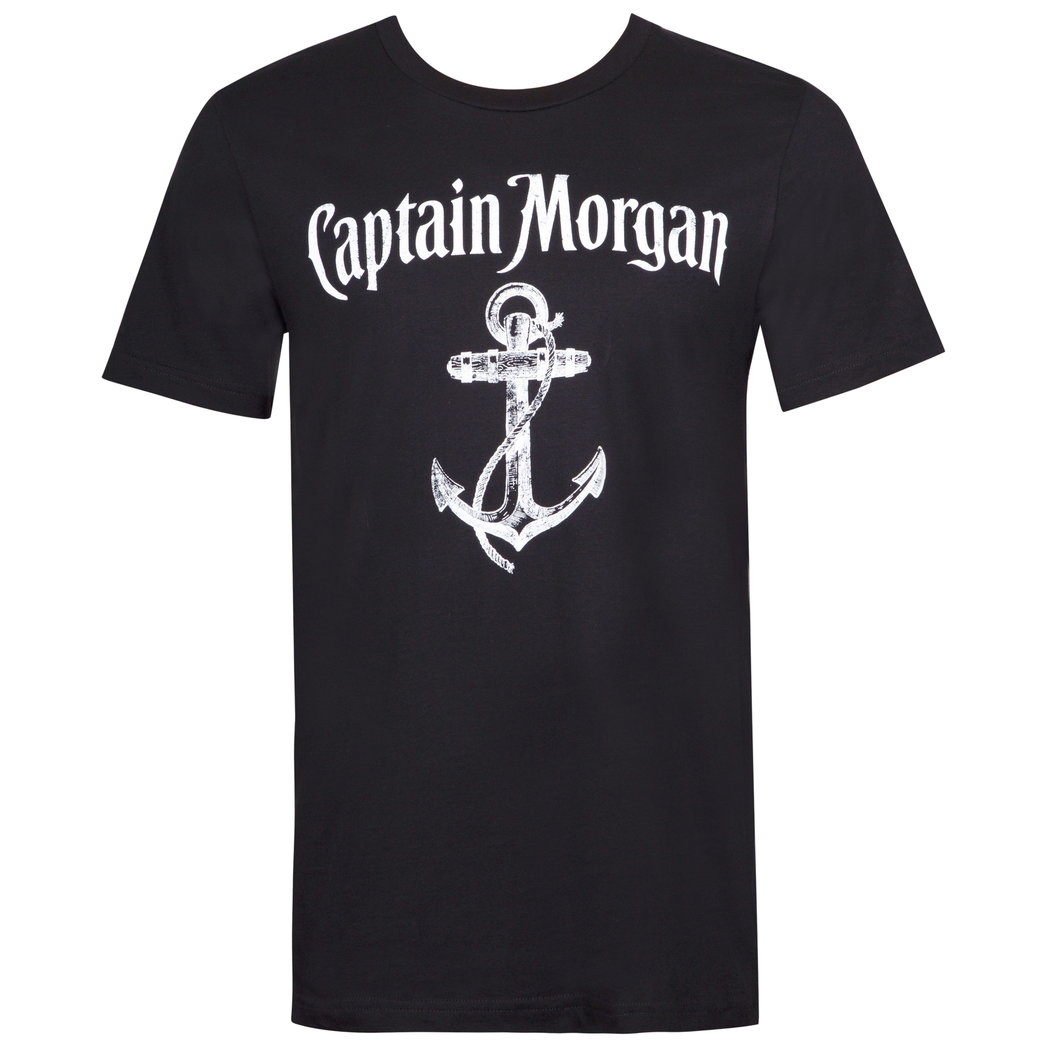 Captain Morgan Men's Black Anchor Logo T-Shirt