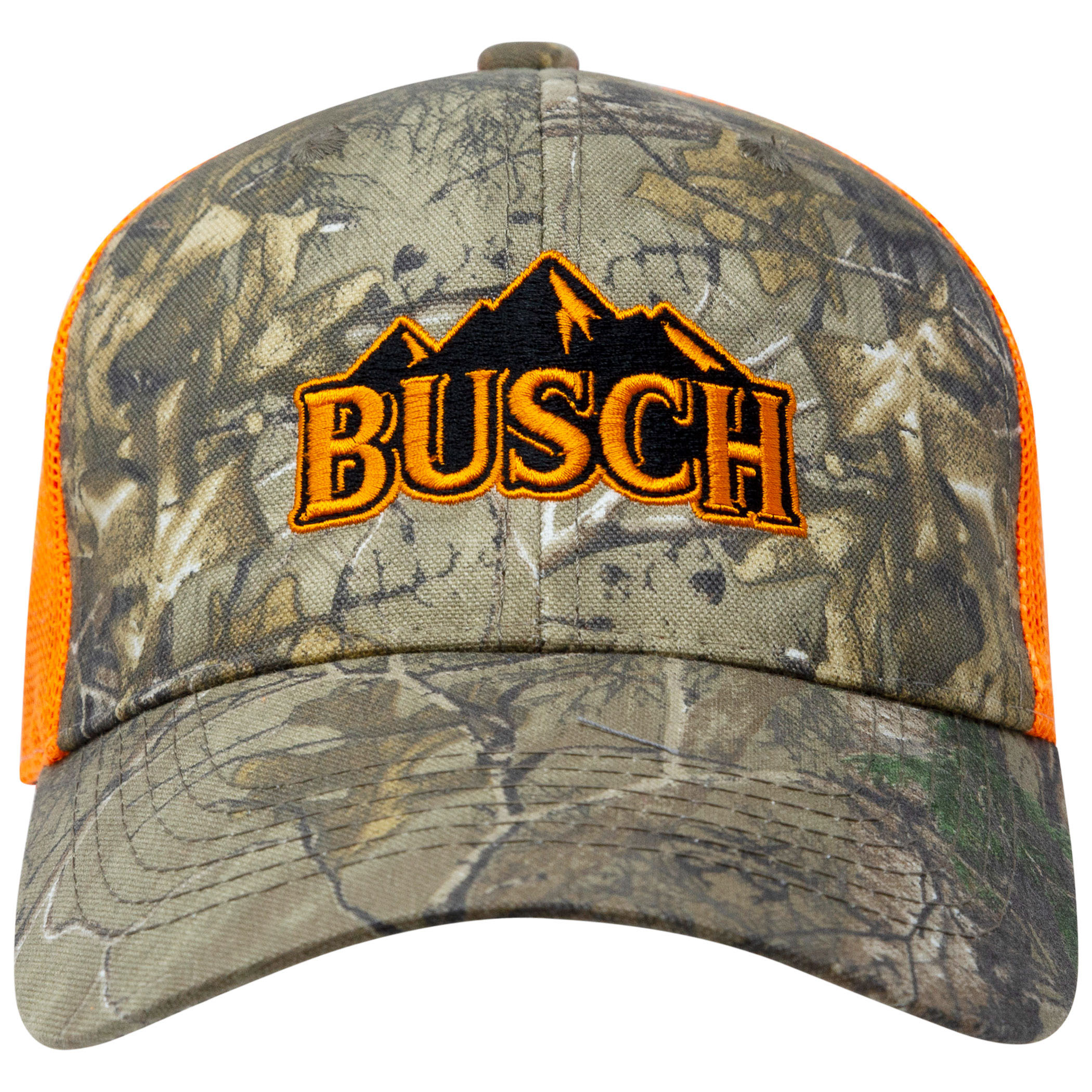 Busch Orange Camo Trucker Hat