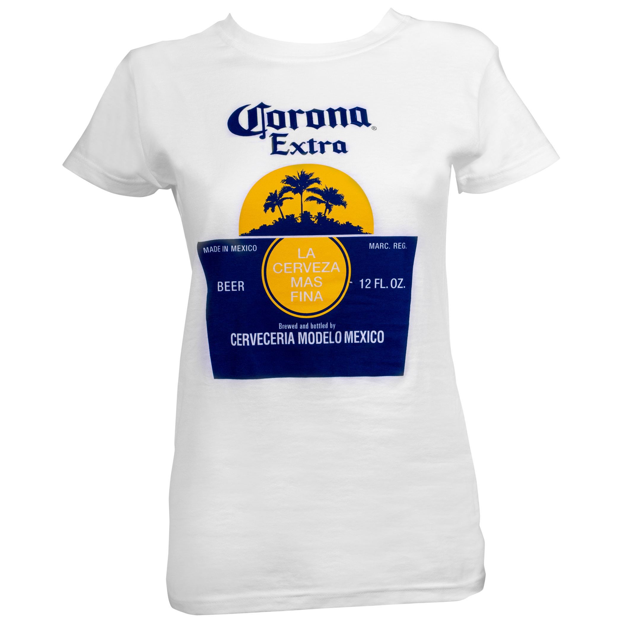 Corona Sun Bottle Label Women's Tshirt