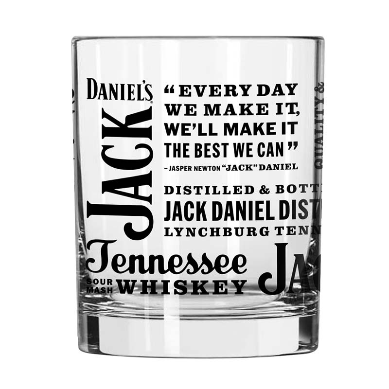 Jack Daniels Clear Tennessee Whiskey Spirit Rocks Glass Jack Daniels Clear Tennessee Whiskey Spirit Rocks Glass