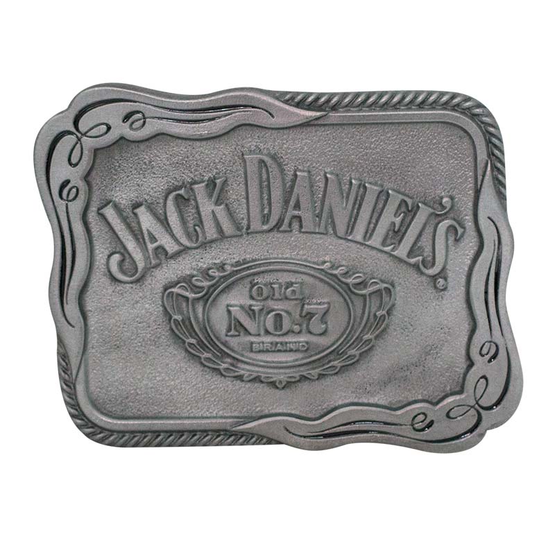 Jack Daniels No. 7 Silver Scroll Belt Buckle Jack Daniels No. 7 Silver Scroll Belt Buckle