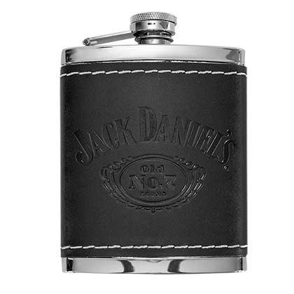 Jack Daniels Leather 6 OZ Flask