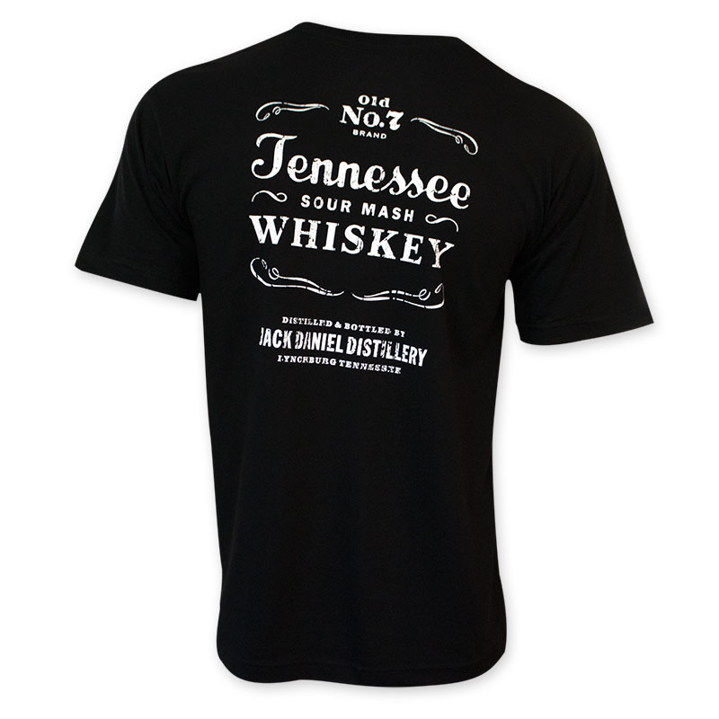 Jack Daniels Men's Black Sour Mash Whiskey T-Shirt Jack Daniels Men's Black Sour Mash Whiskey T-Shirt