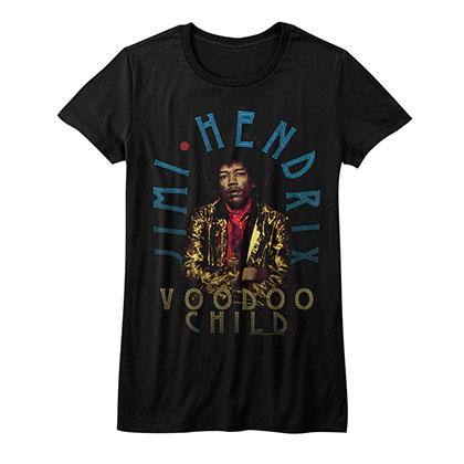 Jimi Hendrix Arc Womens Black T-Shirt