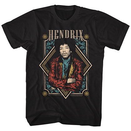 Jimi Hendrix Hendrix Tarot Mens Black T-Shirt