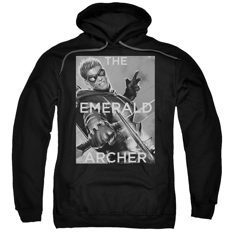 Green Arrow The Emerald Archer Black Pullover Hoodie
