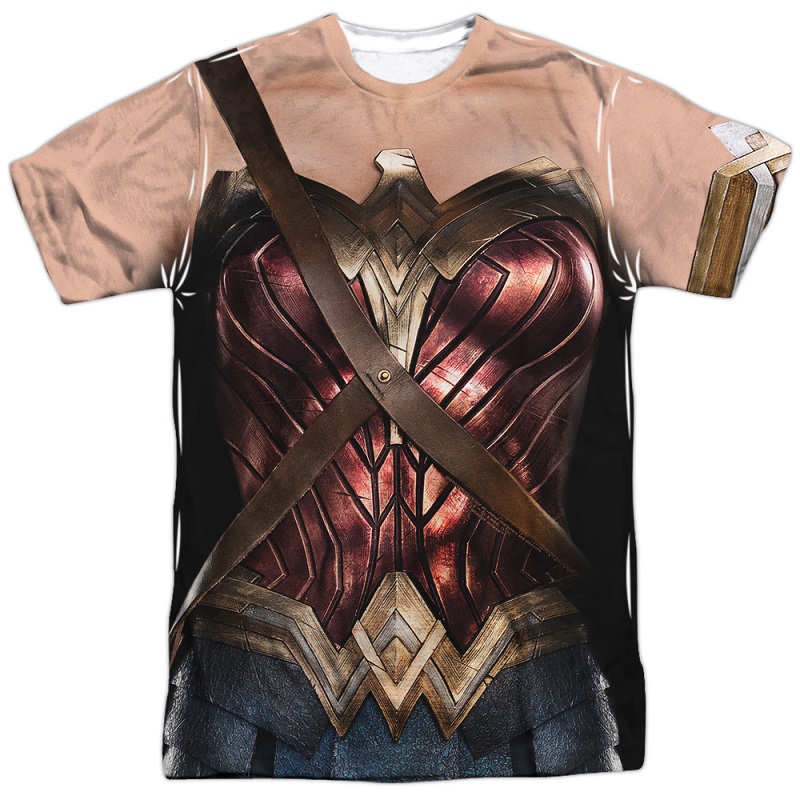Wonder Woman Justice League Front and Back Print Costume Tee Wonder Woman Justice League Front and Back Print Costume Tee
