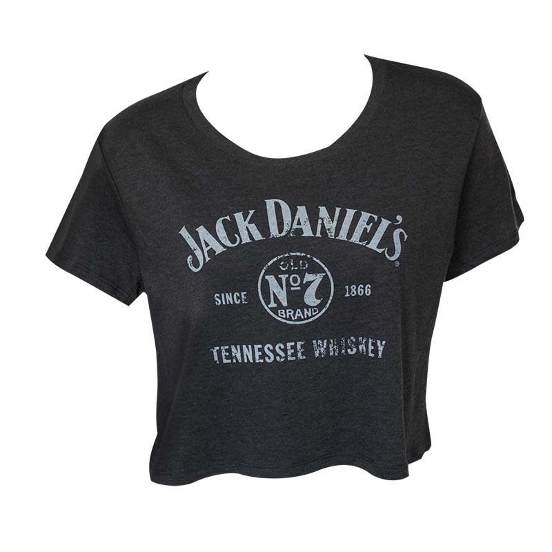 Jack Daniels Women's Black Tennessee Whiskey Ladies Crop Top Jack Daniels Women's Black Tennessee Whiskey Ladies Crop Top