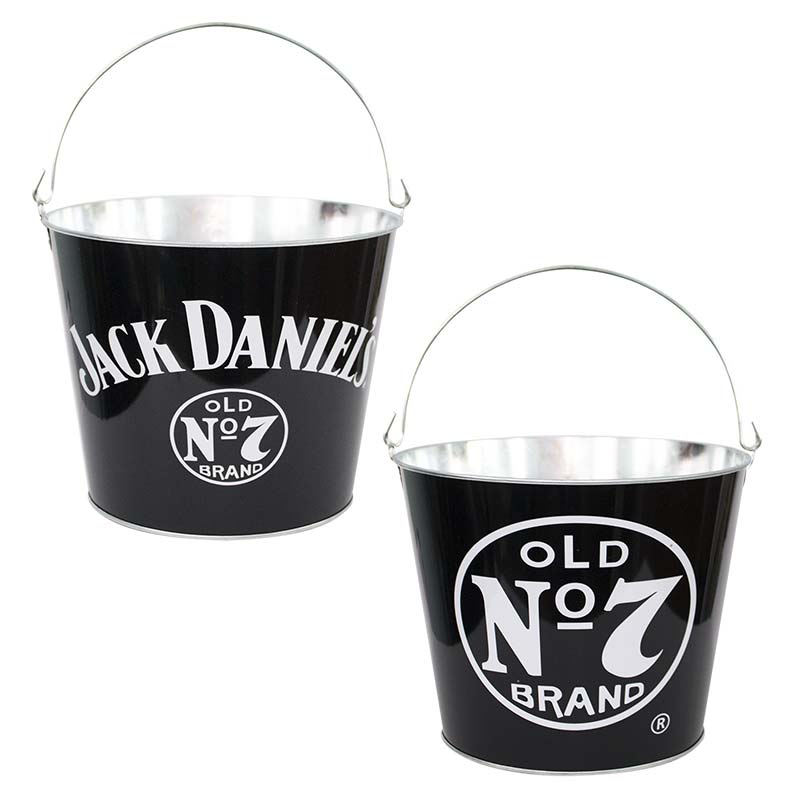Jack Daniels Logo Black Metal Bucket Jack Daniels Logo Black Metal Bucket