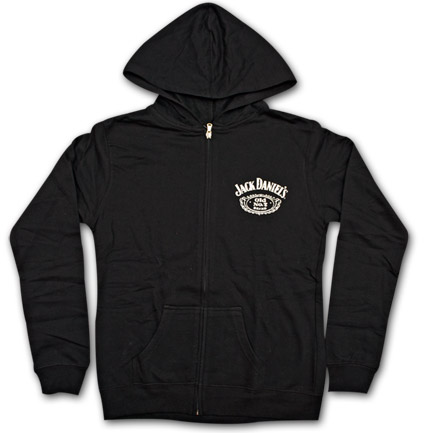Jack Daniel's Bottle Label Women's Zip Up Hoodie Jack Daniel's Bottle Label Women's Zip Up Hoodie