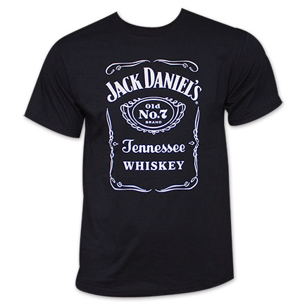 Jack Daniel's Old No. 7 Whiskey Logo Black Graphic TShirt