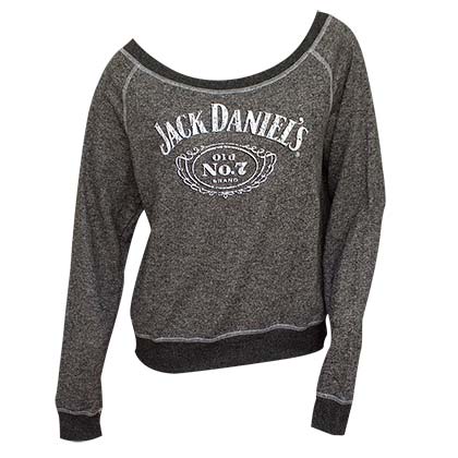 Jack Daniel's French Terry Women's Pullover Gray Sweatshirt