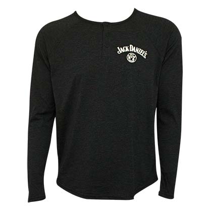 Jack Daniel's Long Sleeve Henley Men's TShirt